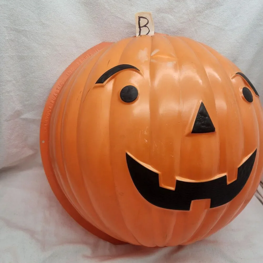 Decoration Jack O Lantern Pumpkin Lamp Post 2Pc Cover Halloween Shamrock Plastic